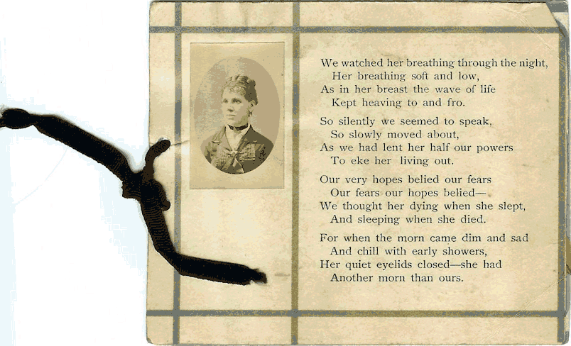 Elizabeth James Memorial Card Part 2